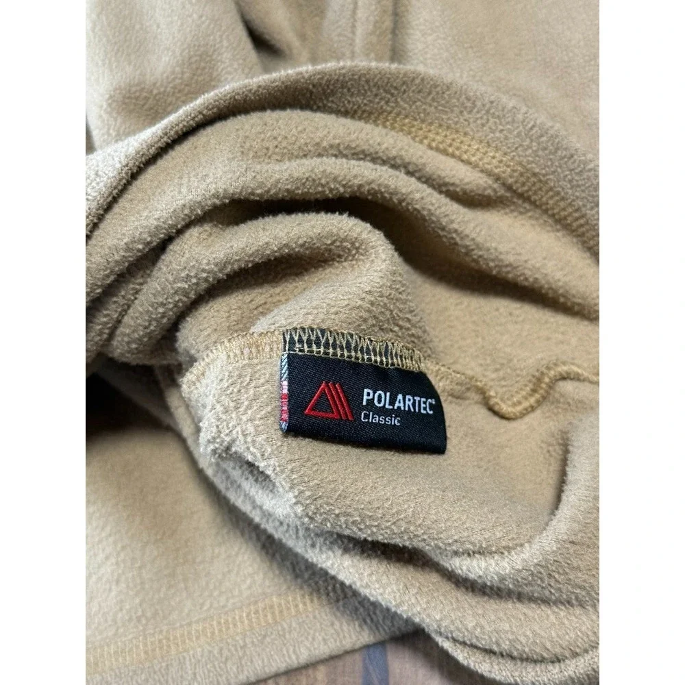 EUC The North Face Men's Fleece Quarter Zip Pullover Jacket Brown‎ tan Size M